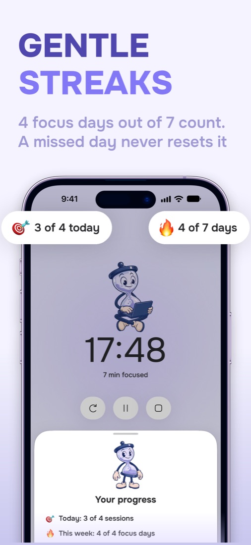 Daily goal and weekly streak