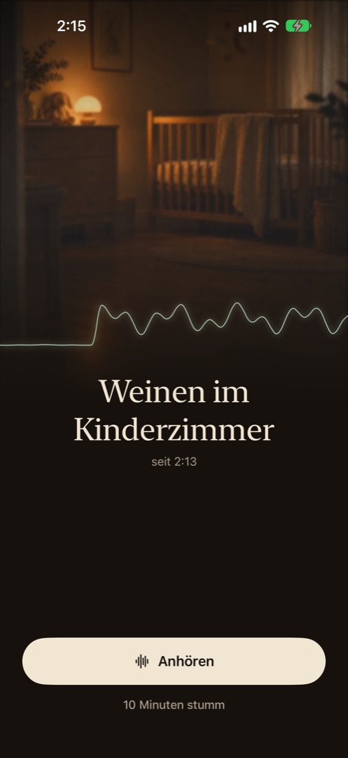 Ein Hinweis: Weinen im Kinderzimmer