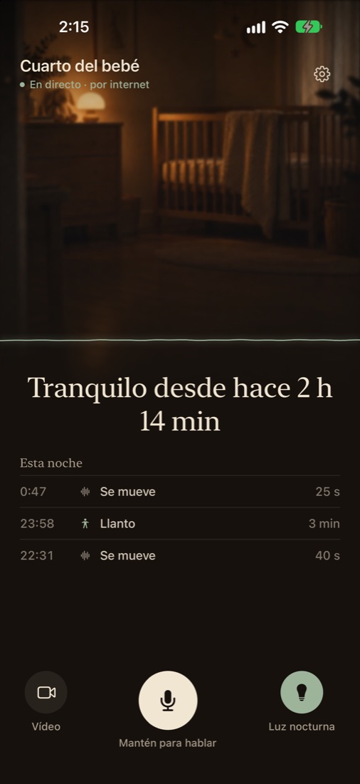 La pantalla de los padres: la habitación y los sonidos de esta noche