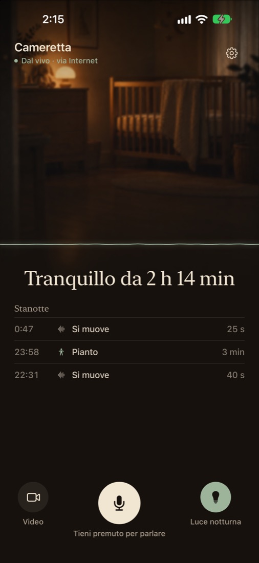 Lo schermo del genitore: la cameretta e i suoni di stanotte