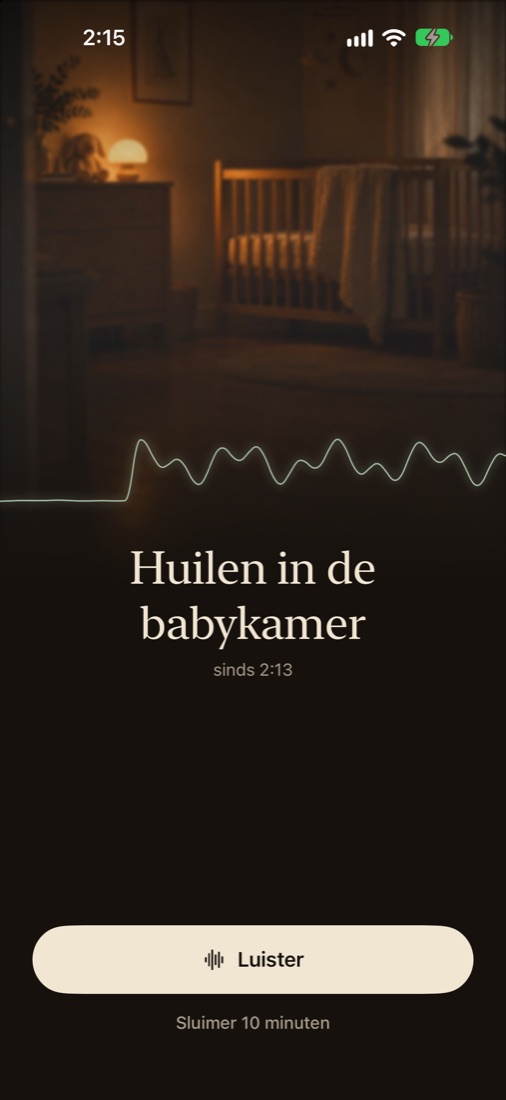 Een melding: gehuil in de babykamer