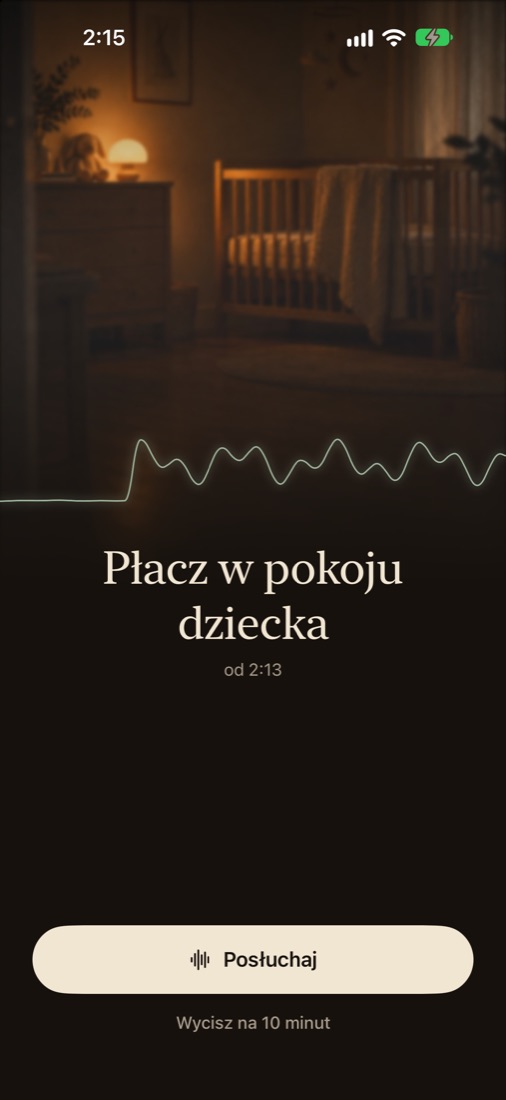 Alert: płacz w pokoju dziecka
